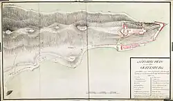 Kaart van Fort Oostenburg uit 1789
