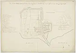 Palliacatta met Casteel Geldria en het vissersdorp De Coepangh, (Isaak de Graaf, 1690-1705).