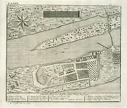Kaart van Matara rond 1740