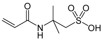 Structuurformule van 2-acrylamide-2-methylpropaansulfonzuur
