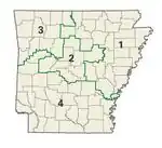 Congresdistricten in Arkansas sinds 2003