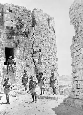 Australische soldaten in Sidon (Libanon) (1941)