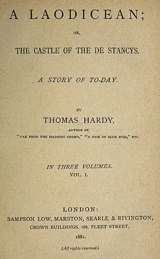 Titelpagina van de eerste druk, 1881