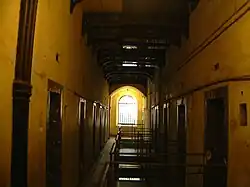 Zicht op het cellenblok waar de opstandsleiders van 1916 werden vastgehouden