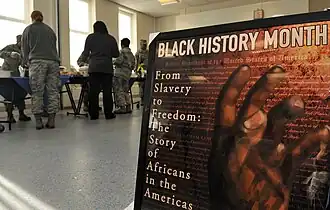 Viering Black History Month op een Amerikaanse luchtmachtbasis