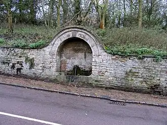 Veetrog in Middleton, gevoed door een van de bronnen waar het gebied rijk aan is