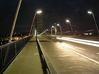 De Limfjordbrug 's nachts