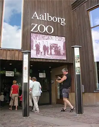 De ingang van Aalborg Zoo