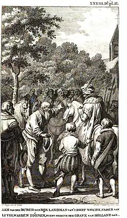 Van der Burch biedt Karel de Stoute zijn 12 zonen aan