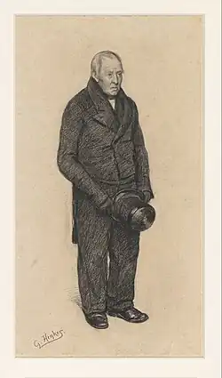 Aanspreker, tekening door Gerke Henkes