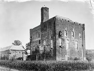 Het kasteel voor restauratie