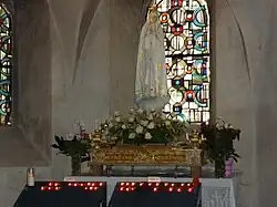 Laatgotische Madonna, die in 2018 aan de basiliek werd geschonken