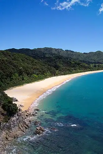 Nationaal park Abel Tasman op de noordkust van het Zuidereiland