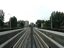 De tramrails richting Zonnestein