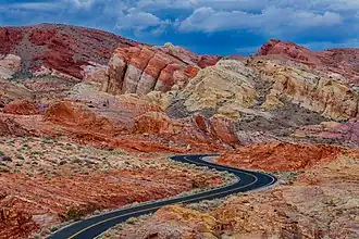 Valley of Fire Road is deels een Nevada Scenic Byway