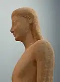 Hoofd van een kouros (Nationaal Archeologisch Museum, Athene)