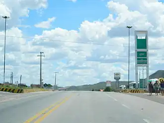 De hoofdweg BR-116 in de gemeente Salgueiro