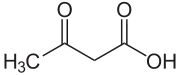 structuurformule van 3-oxobutaanzuur