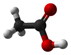 Molecuulmodel van azijnzuur