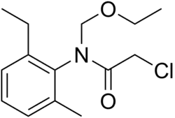 Structuurformule van acetochloor