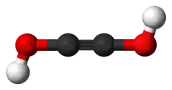 Ruimtelijk model van ethyndiol