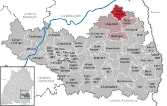 Kaart van Achstetten