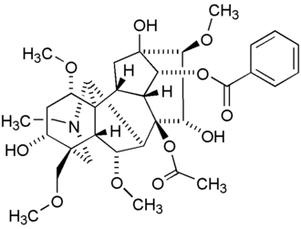 Structuurformule van aconitine