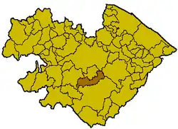 Locatie van Acqualagna in Pesaro-Urbino (PU)