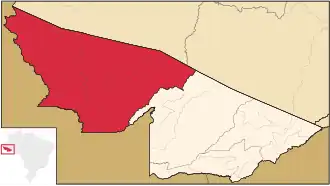 Ligging van de Braziliaanse mesoregio Vale do Juruá in Acre