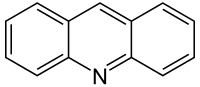 Structuurformule van acridine