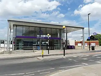 Het stationsgebouw uit 2021