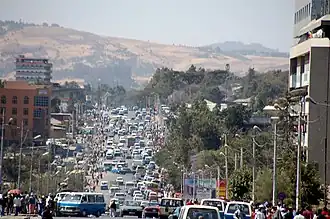 De Ethiopische hoofdstad Addis Ababa.