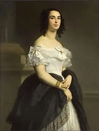 Adèle Hugo (1830-1915) geschilderd door Louis Boulanger