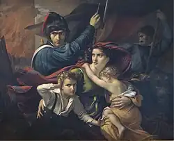 Tafereel uit de revolutie van 1830