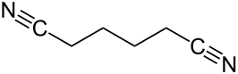Structuurformule van adiponitril