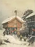 Norsk juleskik (Noorse kersttradities. 1846)