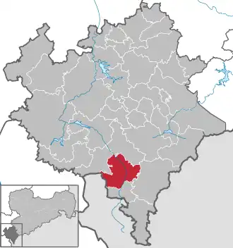 Kaart van Adorf/Vogtl.