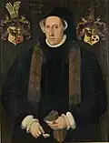 Portret van Cnier van Martena, geschilderd door Adriaen van Cronenburg in 1553.