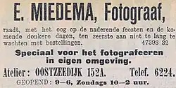 1911: E. Miedema, fotograaf