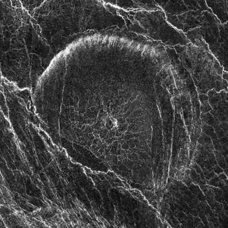 Radarbeeld van de ruimtesonde Magellan