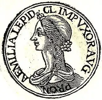 Aemilia Lepida in de "Promptuarii Iconum Insigniorum", 1553