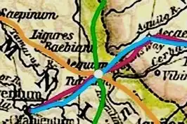 knooppunt van Romeinse wegen in Aequum Tuticum