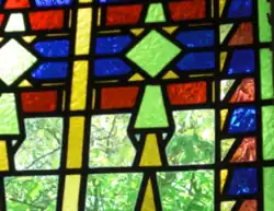 Detail glas in lood pastorie