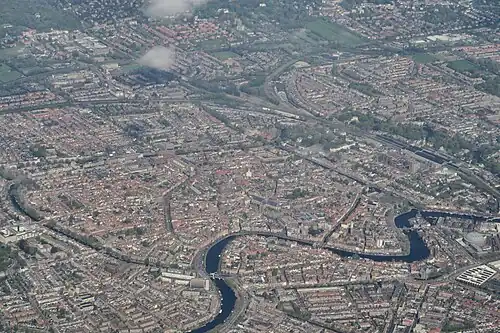 De oude stad gezien naar het westen