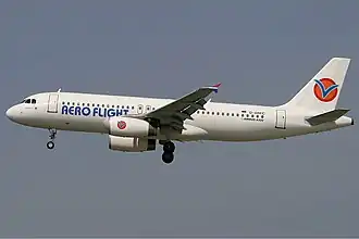 Een Airbus A320 van Aero Flight
