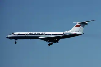 Aeroflot Tupolev Tu-134A, gelijkaardig aan de vliegtuigen die botsten.