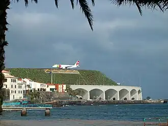 Het vliegveld Aeroporto da Madeira