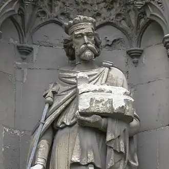 Standbeeld van Æthelberht (kathedraal van Canterbury).