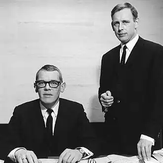 Oprichters Gerrit Daleboudt en Frits Goldschmeding (r) acht jaar na de start van hun onderneming