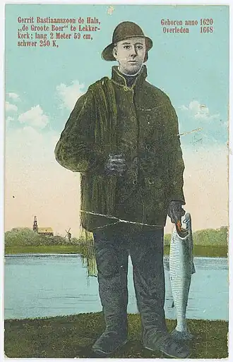 Een van de afbeeldingen die gemaakt zijn van de Grote Boer van Lekkerkerk